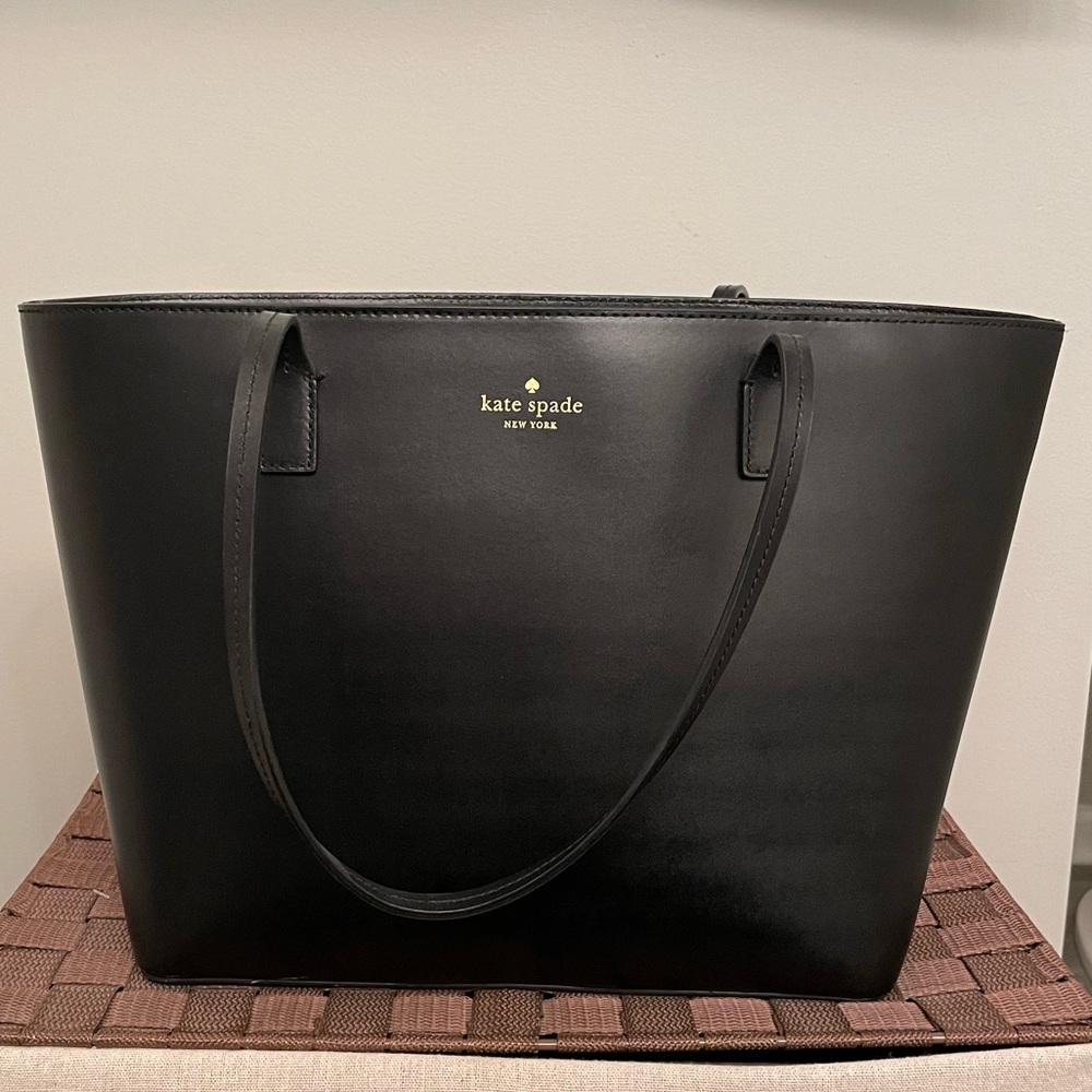 Kate Spade black structured tote